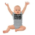 thumbnail image 6 of Born To Go Cycling With My Daddy Romper Boys or Girls Infant Baby Brisco Brands 12M, 6 of 6