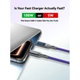 thumbnail image 2 of 6ft USB-C to USB-C 100W PD Cable with Smart Real-Time Wattage Display – Fast Charging & Data Transfer, 2 of 7