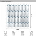 thumbnail image 7 of JOOCAR Grey and Blue Pattern Bathroom Shower Curtain Abstract Wave Geometry Line Bath Curtain with Hooks Waterproof Polyester Fabric Shower Curtains for Modern Artistic Bath Decorative, 72x72 Inch, 7 of 7