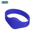 thumbnail image 3 of Uxcell 13.56MHz Read Only Waterproof Wide Ring Silicone RFID Proximity Wristbands Blue 5 Pack, 3 of 6