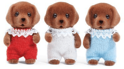 calico critters chocolate lab family