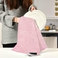 thumbnail image 6 of GZHJMY Shiny Light Pink Kitchen Dish Towels 1 Piece,Absorbent Soft Dishcloths Towels Reusable Hand Towels Quick Drying Cleaning Cloth, Tea Towels,18" x 28" Washcloths Decorative Towels, 6 of 7