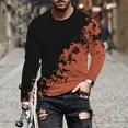 thumbnail image 1 of Blusas y camisas de manga larga y cuello redondo para hombre, camisetas informales con estampado de cuello redondo, blusas de manga corta para hombre, 1 of 3