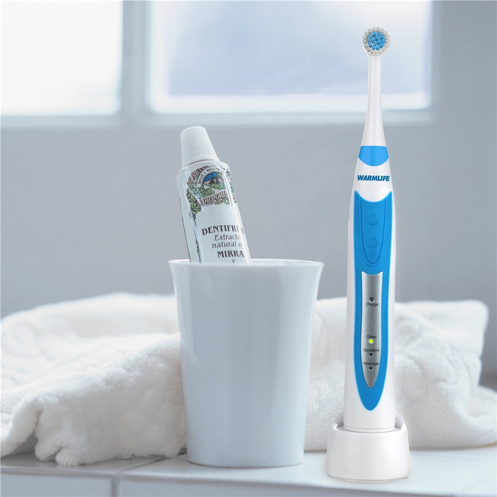 Electric Rotating Toothbrush Clean As Dentist Rechargeable Sonic BLUE