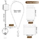 thumbnail image 2 of Uxcell 2Pcs Collar de Insignia Cuadrado con 2 Soportes para ID, Tonos Plateados/Dorado Rosa, 2 of 7