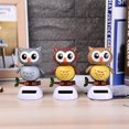 thumbnail image 3 of Baoye Adorable Solar Powered Swinging Toy Cute Owl Style Dancing Ornament Car Office Desk Decor Dancing1pcs-beige, 3 of 3
