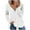 White, variant on Casual Women's Tops Fashion Plus Size Fashion Women's Solid Zipper V-Neck Long Sleeve Casual T-shirt Blouse
