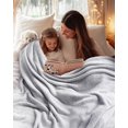 thumbnail image 6 of Blunique Reversible Knit Blanket, Buttery Soft Warm Plush Throw for Couch Sofa Bed, Lightweight Home Decor Gift, Gray, Twin 60"x80", 6 of 8