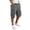 Light Gray, variant on XFeng Men Black Cargo Shorts Zipper Button Pockets Loose Knee‑Length Casual Outdoor Shorts
