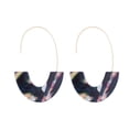 thumbnail image 1 of Qarigey 1 par de aretes de estilo simple con estampado de leopardo en forma de U para niñas adolescentes Ropa, zapatos y accesorios Miscelánea Morado oscuro Qarigey AP010170-09, 1 of 6