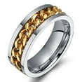 thumbnail image 1 of Flmtop Bague de Doigt en Acier Inoxydable Unisexe Punk Hommes Femmes Bijou Cadeau, 1 of 10