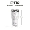 thumbnail image 4 of RTIC 20 oz Ceramic Lined Insulated Essential Tumbler, Leak-Resistant Lid, Christmas, Holiday, Mistletoe, 4 of 8