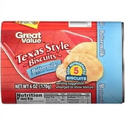 Great Value Texas Style Biscuit Dough, 6 Oz., 5 Count