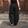 thumbnail image 7 of Kelon Women's Casual Pants, Women's Barrel Casual Pants High Waisted 2026 Elastic Drawstring Trousers Dressy Casual Trousers with Pockets, L, 7 of 7