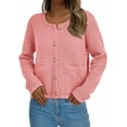 thumbnail image 3 of PRETTYGARDEN Women's Knit Cardigan Sweaters Fall Fashion Long Sleeve Open Front Button Down Trendy Casual Sweater Jacket, 3 of 8