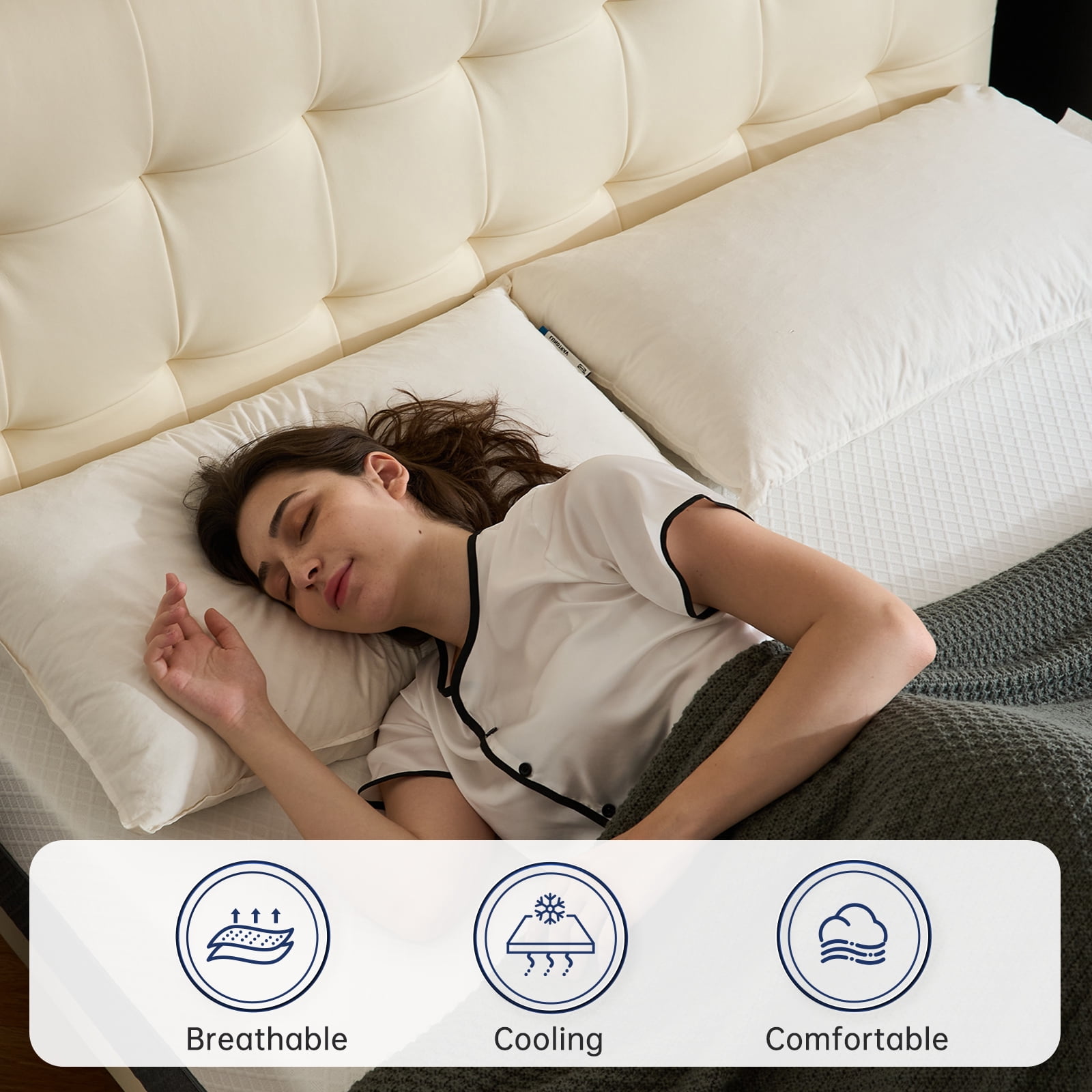 Babyqueen King Mattress Gel Memory Foam Mattress 10 inch, Medium Firm Support & Breathable Cooling, Mattress in a Box