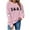 Pink, variant on Funny Shirts for Women Halloween Ghost Crew Neck Sweatshirts Loose Fleece Lined Cute Graphic Pullover Tops Pink, XL