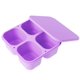 thumbnail image 1 of Una caja de silicona de cuatro compartimentos apta for alimentos, ideal for snacks, almuerzo, separador de ensaladas, recipiente for salsas y for llevar a todas partes., 1 of 2