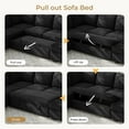 thumbnail image 6 of Neche Sectional Sofa with Storage Seat U Shaped Couch with Reversible Chaise Convertible Sectional Couches for Living Room, Black, 6 of 13