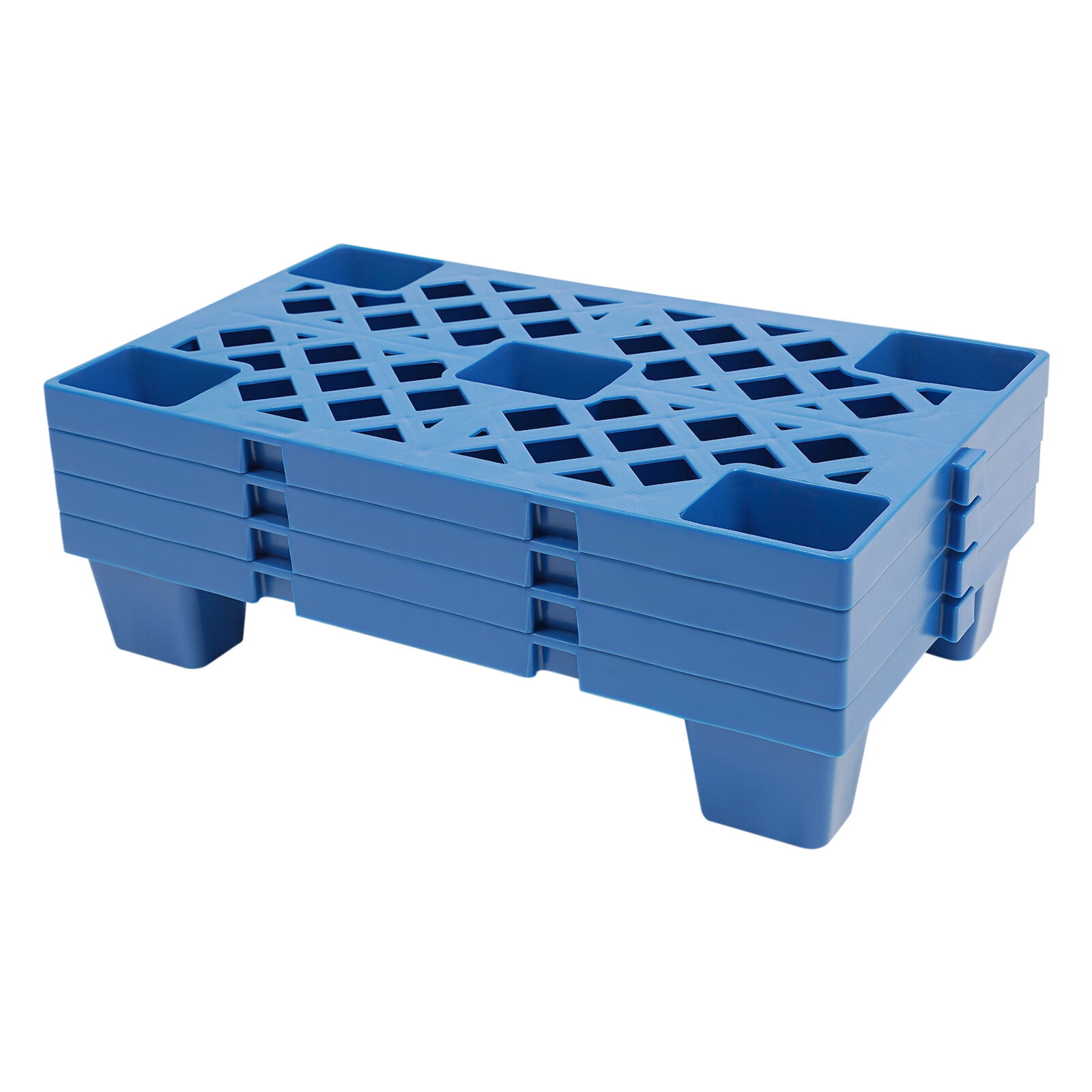 4Pcs Pallets Moisture-Proof Floor Pallet Breathable Grid Pallets 50*30*10cm Each for Supermarkets, Offices, Laboratories