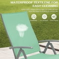 thumbnail image 6 of Pellebant Set of 3 Outdoor Chaise Lounge & Table Set Aluminum Patio Folding Chairs,Green, 6 of 6