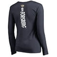 thumbnail image 3 of Women's Filip Forsberg Navy Nashville Predators Backer Name & Number Slim Fit Long Sleeve V-Neck T-Shirt, 3 of 3