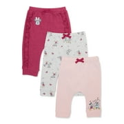 Disney Baby Wishes + Dreams Minnie Mouse Baby Boys and Girls Unisex Joggers, 3-Pack, Sizes 0-12 Months