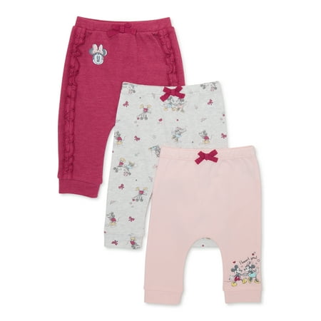Disney by Minnie Mouse Adorable Joggers, Sweatpants (Girl's), 3-Piece Set, Sizes 0-12 Months