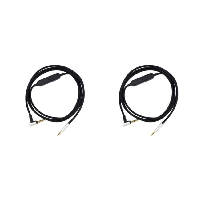 Injueey Reemplazo del cable de audio de la cuerda del auricular 2.5 mm Micrófono Columna en Gaming Silver Upgrade Dispositivo de 1.2 metros, accionamiento por cable 2piezas