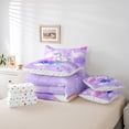 thumbnail image 6 of Manfei Dreamy Unicorn Bedding Twin Size, Fairy Tale Bedding Sets Twin Size, Cartoon Cloud Stars Reversible Comforter Sets with Sheets, Lightweight Bedroom Decorative, 7pcs, 6 of 6