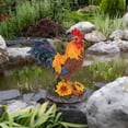 thumbnail image 3 of M Buder Modelo de Gallo Decorativo para Jardín y Patio, Estatua de Resina Sintética para Exteriores, Adorno Artístico de Escultura, Marrón Rojizo, Pequeño, 3 of 9