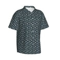 thumbnail image 2 of Puffin Navy Hawaiian Shirts For Men, Summer Short-Sleeve Relaxed-Fit Button-Down Shirts Xx-Large, 2 of 9