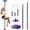 Multicolor, variant on Spinning Static Dance Pole, 2-in-1 Removable Portable Dancing Pole, Height Adjustable for 7.38-8.85ft Ceilings, Black