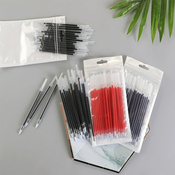 0.5mm Gel Pen Refills Bulk Pack 50-Pack - Smooth Ink Replacement Cartridges for Office Writing Supplies, Journaling Stationery, Craft Marker Essentials
