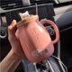 thumbnail image 3 of Linda taza de café de cerámica Linda tapa de gato con cuchara Posavasos Kawaii Taza de té novedosa Taza femenina rosa Taza de Navidad Regalo del día de la madre Regalo de cumpleaños 450ML, 3 of 5