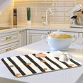 thumbnail image 6 of Yayeee Dish Drying Mat for Kitchen Counter 16"x18" Microfiber Absorbent Pad, Black Abstract Stripes, 6 of 7