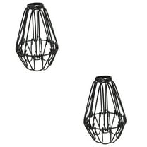 Set of 2 Wicker DIY Lamp Shades Bare Bulb Chandeliers