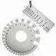 thumbnail image 1 of Medidor de chapa de acero inoxidable de 2 piezas, chapa redonda de doble cara, medidor de espesor de soldadura, utilizado para comprobar las especificaciones del cable(AWG/SA), 1 of 5