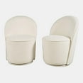 thumbnail image 4 of Jofran Landon Mid-Century Modern Upholstered Swivel Dining Chair (Set of 2), 4 of 6