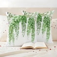 thumbnail image 3 of Green Eucalyptus Leaf Outdoor Waterproof Pillow Covers, Spring Botanical Watercolor Decorative Square Throw Pillowcase Sofa Cushion Sham for Patio/Couch/Chair, 20"x20" 2 Pack, 3 of 8