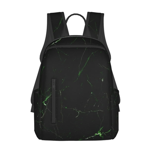 Disketp Black Marble Mochila Ligera e Impermeable, Mochila de Día Resistente para Viajes, Senderismo y Uso Diario para Hombre y Mujer