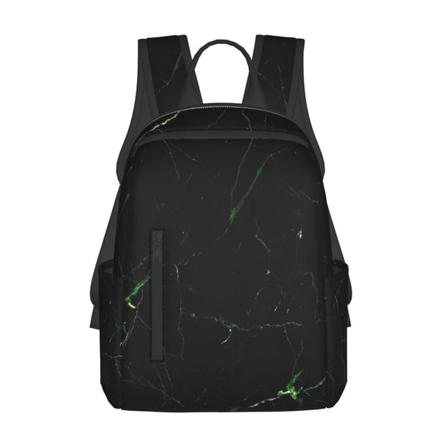 Disketp Black Marble Mochila Ligera e Impermeable, Mochila de Día Resistente para Viajes, Senderismo y Uso Diario para Hombre y Mujer