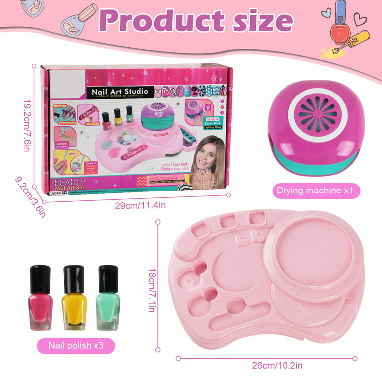 Combaybe Kids Nail Polish Set for Girls - Girl Gift - Nail Art Kit for Kids  Ages 7-12, Non-Toxic Nail Polish Set with Nail Dryer, Girl stuff for Spa  Makeup Manicures, Birthday Gifts for Girls 6 7 8-12 : Beauty & Personal  Care 