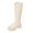 Beige, variant on Women's Mid-Calf Winter Boots with Round Toe and Thick Flat Sole for Pure Autumn Style Comfortable Walking Footwear