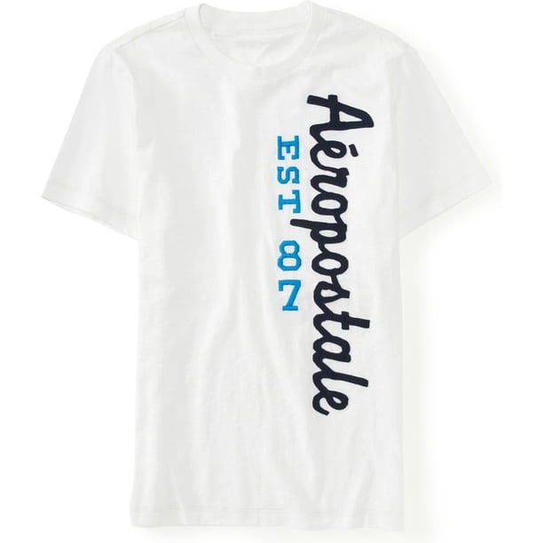 Camiseta con adornos verticales Aeropostale Est 1987 para Hombre Color Blanco Extragrande