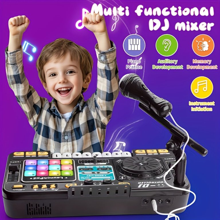 DJ TOZAONE Touch of Soul 4枚セット Sunforu DJ Toy Set for Kids, Toddler Musical DJ Party Mixer Toys