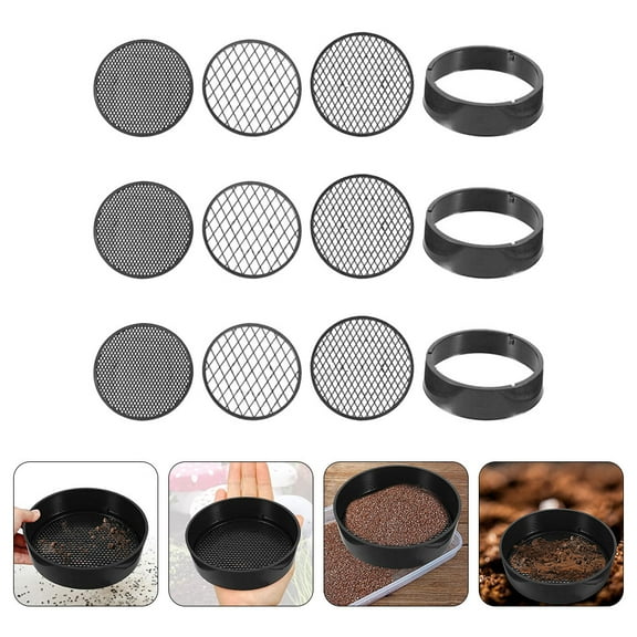 OFFIGAM 9-Piece Plastic Garden Soil Sifter Set Lightweight Soil Sifting Tool for Gardening