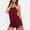 Wine, variant on Leesechin Womens Sleepwear Pajamas Sleeveless Strap Homewear Lace Trim Satin Cami Top plus size Sets