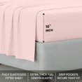 thumbnail image 3 of Kotton Culture Bed Sheets 4 Piece 100% Egyptian Cotton 600 TC Soft Crisp Cooling Cotton Luxury Hotel Sheets with 16" Inch Deep Pocket Snug Fit Sateen Weave(Peach,RV King), 3 of 6