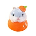 thumbnail image 2 of 4 INCH Lovely Orange Hamster Bag Charm Plush Keychain, Cute Hamster Cartoon Plushies Keyring for Kids Gift, Soft Stuffed Animals Pendant for Girls Boys, Back to School Backpack Decoration A, 2 of 2